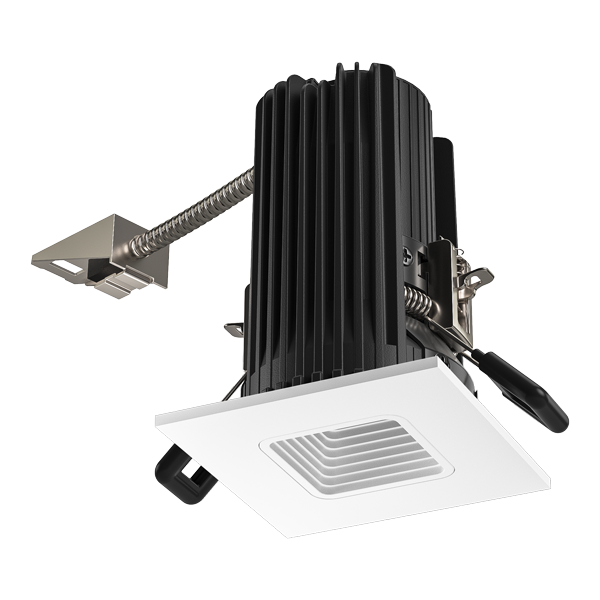 Elco Lighting 2" Square Baffle Teak LED Light Engine, Dimmable, EL2484BZ