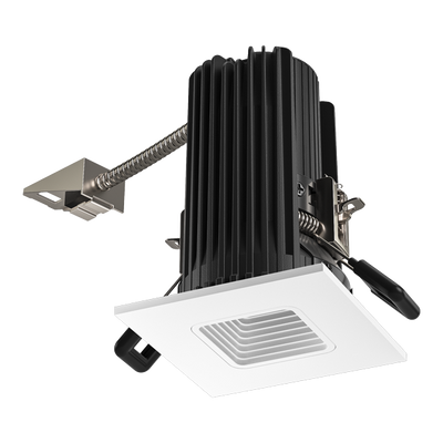 Elco Lighting 2" Square Baffle Teak™ LED Light Engine, 10.5-12W, 3000K, CRI93, All Bronze, E2L15F30BZ