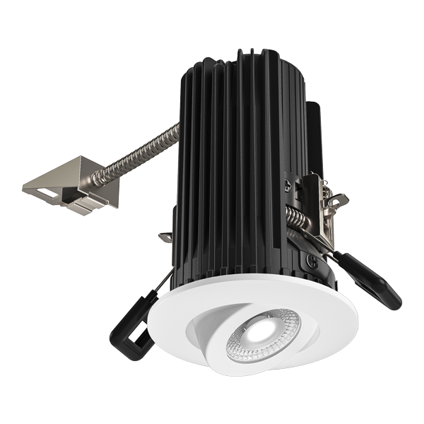 Elco Lighting Teak 2" Round Adjustable LED Light Engine, 10.5–12.5W, 2700K–4000K, CRI93+, Black, E2L18F27B