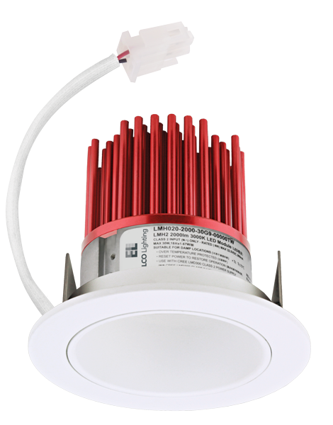 Elco Lighting 3" LED Light Engine with Reflector Trim, 9.6–11W, 3500K, CRI93, 120-277V, Triac/ELV/0-10V, Haze, White, E310C0835H