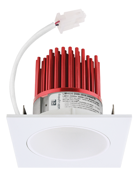 Elco Lighting Cedar 3" Square Reflector Light Engine, 9.6W, 2700K, CRI93, Triac/0-10V Dimming, E320C0827BZ2