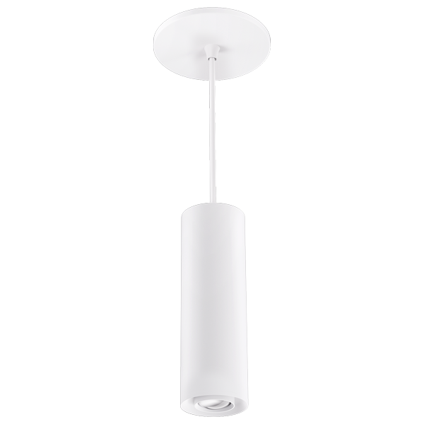 Elco Lighting 3" Sylo Pendant with Koto Focus Module, 10.5W, 2700K, CRI95+, TRIAC/ELV, Adjustable 18–50°, Black, E36PB-0727-FC