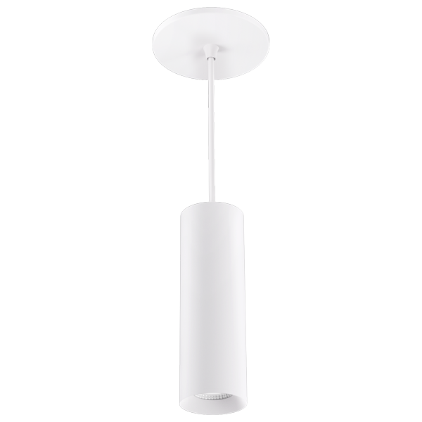 Elco Lighting Koto Sylo 3" Pendant, 5W, 3000K, CRI95+, Triac/ELV, White, E36PW-1530