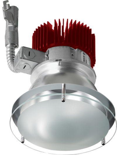 Elco Lighting 4" LED Light Engine, Drop Glass Trim, CRI93+, CCT Selectable, Bronze, E412R08SDBZ