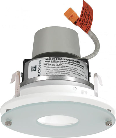 Elco Lighting 4" LED Module & Driver, Drop Glass Trim, 11.4W, 2700K, CRI93+, TRIAC/ELV, Black, E412R0827BB