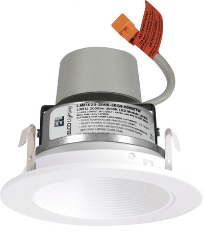 Elco Lighting 4" LED Module & Driver with Baffle Trim, 11.4W, 2700K, CRI93, Triac/ELV, 120V, Black, E414R0827BB