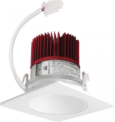 Elco Lighting 4" LED Square Baffle Trim, 8.76W, 3500K, CRI93+, Triac/ELV/0-10V, White, E424C0835W2