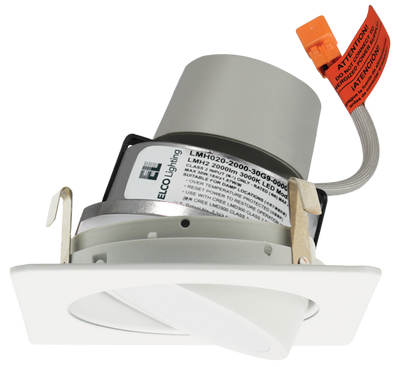 Elco Lighting 4" Square LED Module & Driver, 11.4W, 2700K, CRI93, Triac/ELV, 120V, Black, E428R0827BB