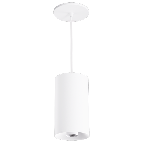 Elco Lighting Sylo Pendant with Koto Focus Module, 10.5W, 3000K, CRI95+, Triac/ELV, 18–50° Adjustable, Silver, E42PS-0730-FC