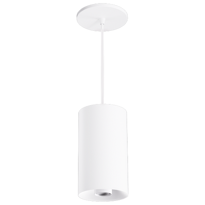 Elco Lighting Sylo Pendant with Koto Focus Module, 10.5W, 3000K, CRI95+, Triac/ELV, 18–50° Adjustable, Silver, E42PS-0730-FC