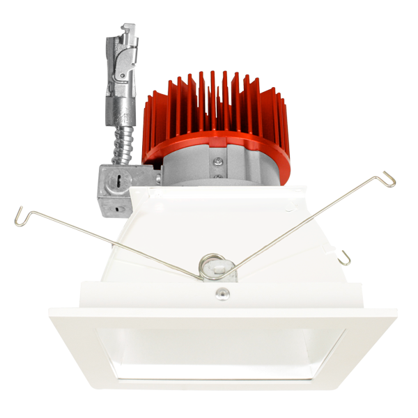 Elco Lighting 4" Square Reflector LED Light Engine, 8.8W–36.8W, 3000K, CRI93, Wet Location, E440L0830H