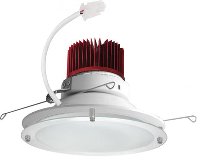 Elco Lighting 6" LED Light Engine Drop Glass Trim, 8.76W, 2700K, CRI93+, White, E612C0827W2