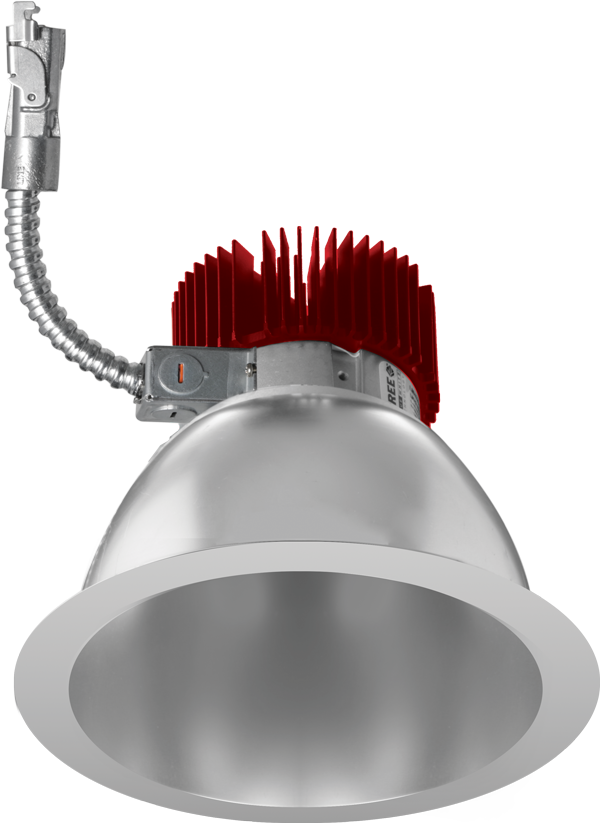 Elco Lighting 6" Laurel LED Light Engine Reflector Trim, 8.8–71.4W, 850–6000 lm, 3000K, CRI93+, Triac/ELV/0-10V Dimming, Black, E610C0830B