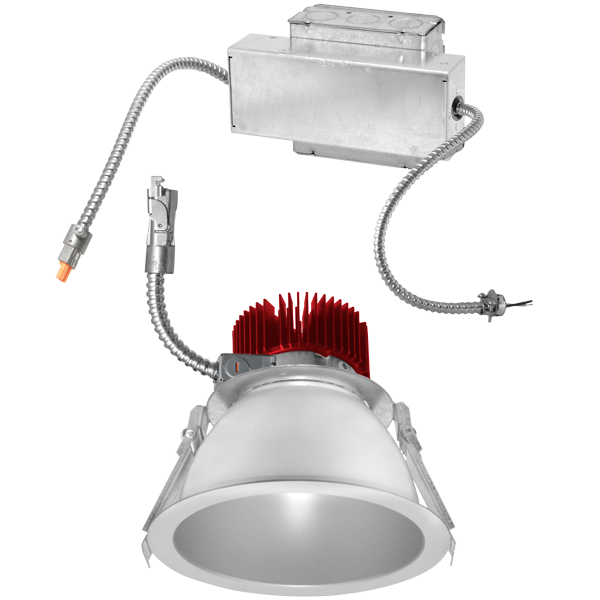 Elco Lighting 6" Retrofit Kit Reflector LED Light Engine Trim, 8.8–71.4W, 4000K, CRI93+, Triac/0-10V Dimmable, All Haze, E610TF0840DH