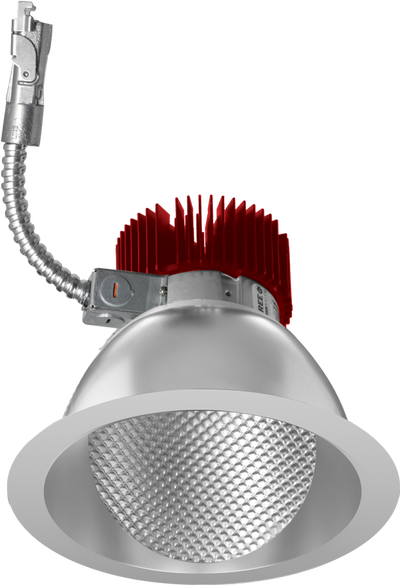 Elco Lighting 6" LED Light Engine, Wall Wash Trim, 36.8-71.4W, CCT Selectable, CRI93, Triac/0-10V, Haze w/White Ring, E611L1240HW2