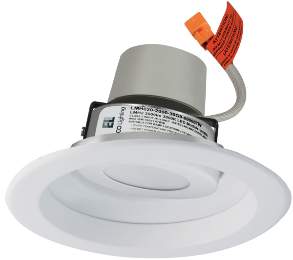 Elco Lighting 6" Round Adjustable Reflector Trim, 11.4W, 3000K, CRI93, Triac/ELV, White, E617R0830W