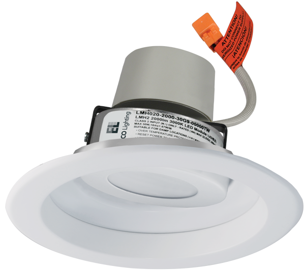 Elco Lighting 6" Round Adjustable Reflector Trim, 11.4W, 3500K, CRI93, Triac/ELV, White, E617R0835W