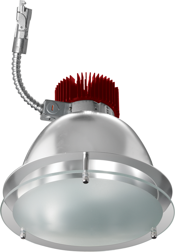 Elco Lighting 8" Drop Glass LED Light Engine Trim, 2000 lm, 3000K, CRI93, TRIAC/0-10V, All Haze, E812L2030H