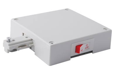 Elco Lighting 2-Circuit Feed Track Current Limiter, 1A, White, EC840W1A1A