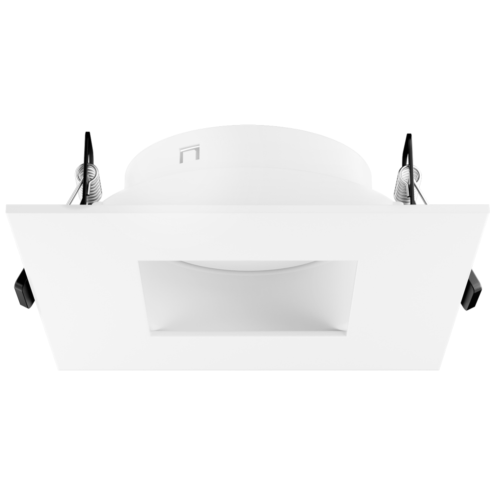 Elco Lighting Pex 3" Canless Square Adjustable Pinhole, Black with White Trim, EKCL3327B