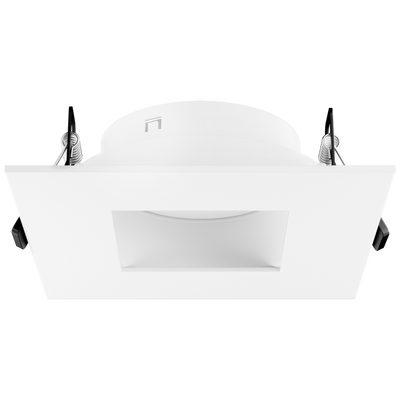 Elco Lighting Pex 3" Canless Square Adjustable Pinhole, Black with White Trim, EKCL3327B