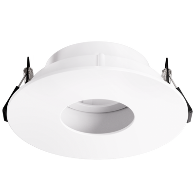 Elco Lighting Pex 3" Canless Round Adjustable Pinhole, Black with White Trim, EKCL3627B