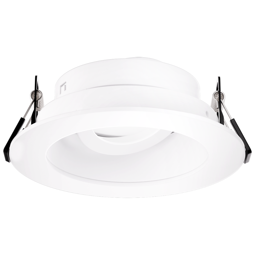 Elco Lighting Pex 3" Canless Round Adjustable Reflector, Black with White Trim, EKCL3629B