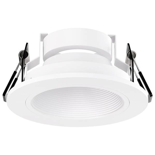 Elco Lighting Pex 3" Canless Round Adjustable Baffle, White, 35° Adjustability, EKCL3693W