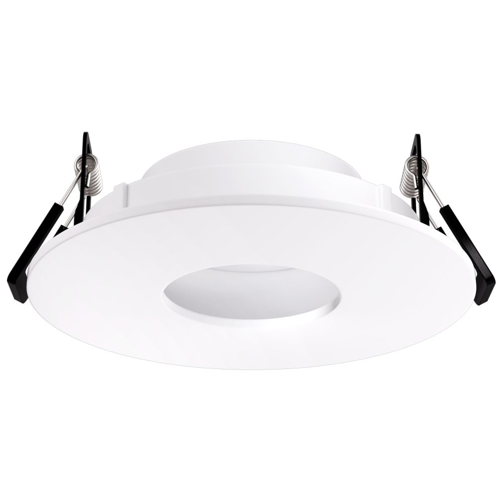 Elco Lighting Pex 4" Canless Round Adjustable Pinhole, Haze with White Trim, EKCL4127H