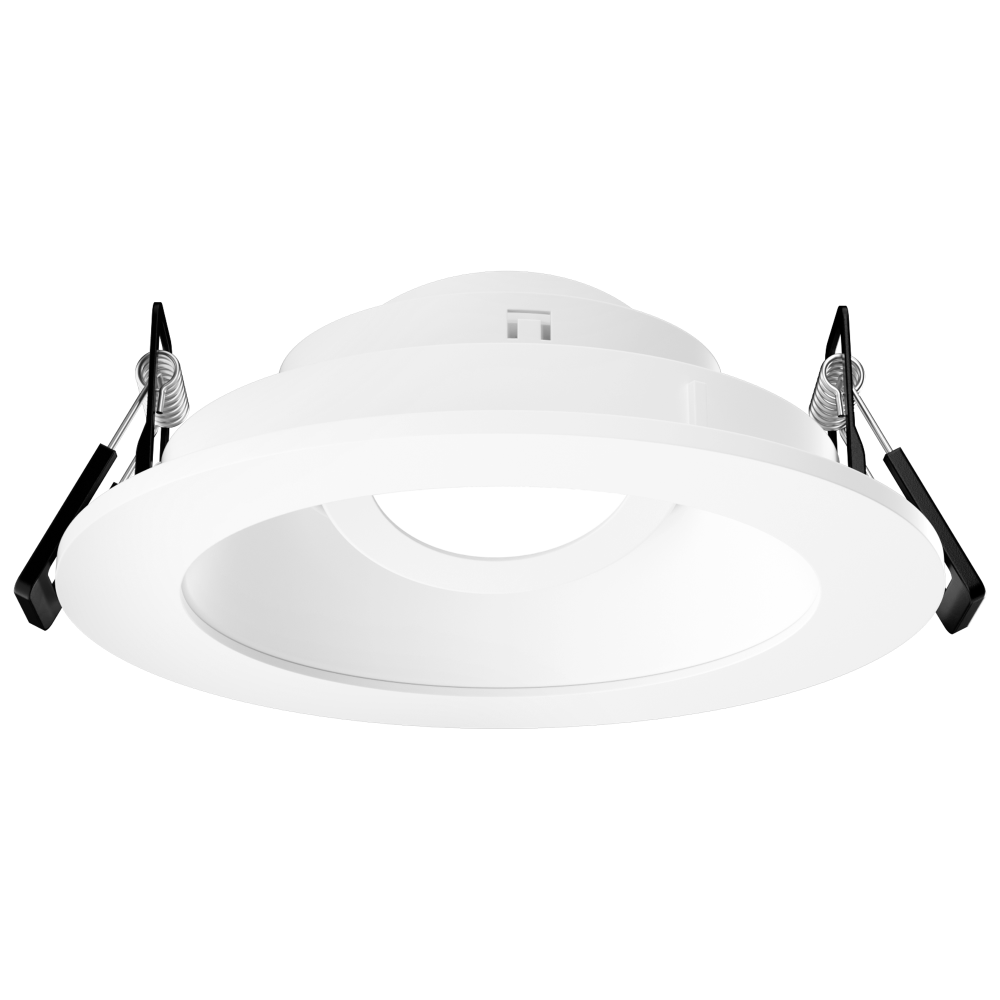 Elco Lighting Pex 4" Canless Round Adjustable Reflector, Chrome with White Trim, EKCL4129C