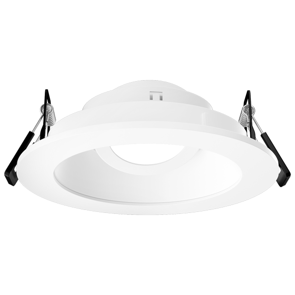 Elco Lighting Pex 4" Canless Round Adjustable Reflector, Clear Glass Lens, White, EKCL4111W