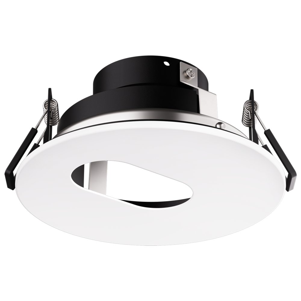 Elco Lighting Pex 4" Canless Slot Aperture, Black Slot with White Trim, EKCL4130W