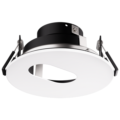 Elco Lighting Pex 4" Canless Slot Aperture, Black Slot with White Trim, EKCL4130W