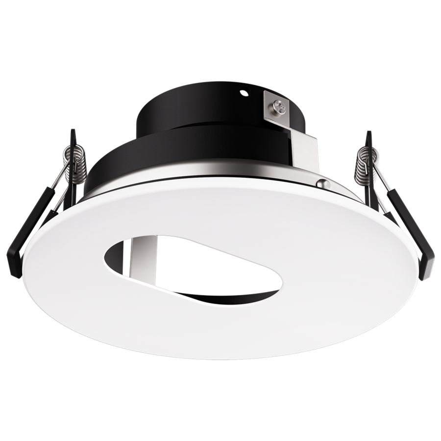 Elco Lighting Pex 4" Canless Slot Aperture, Black Slot with White Trim, EKCL4130W
