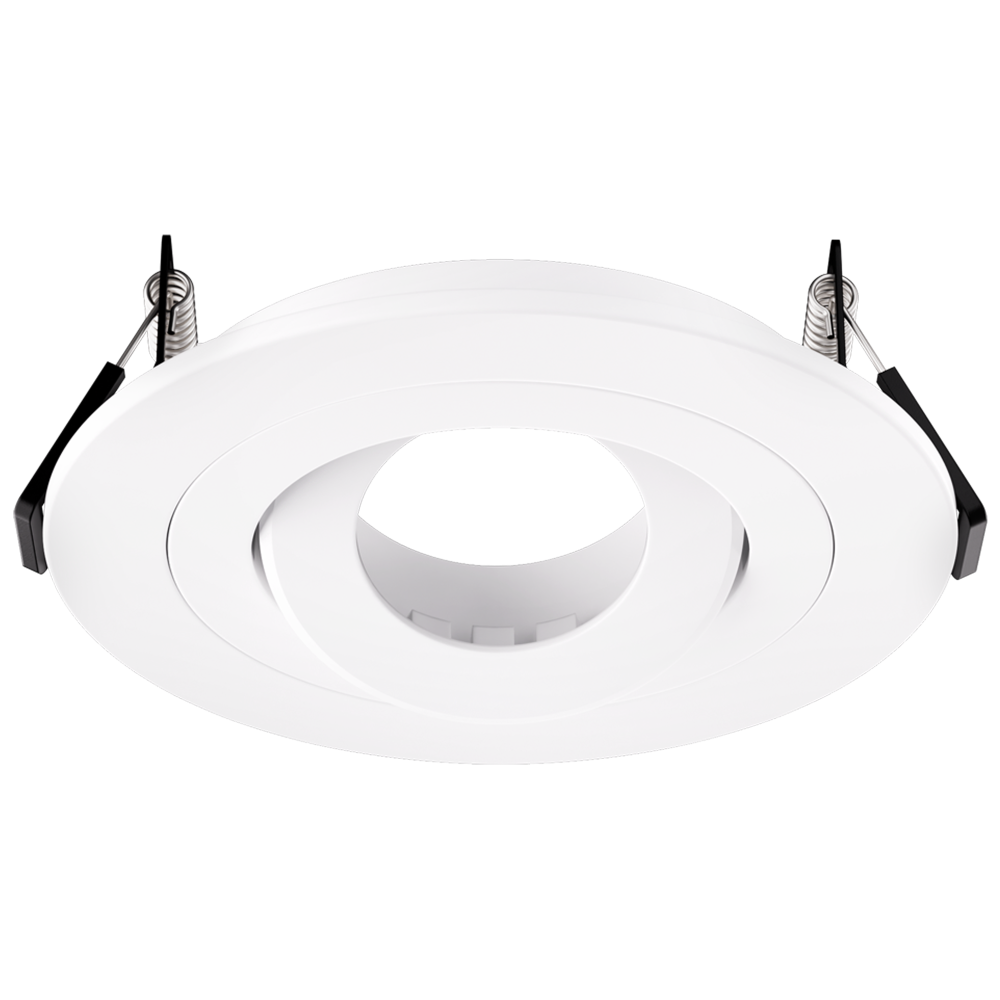 Elco Lighting Pex 4" Canless Round Adjustable Spot, Diecast, All Black, EKCL4188B