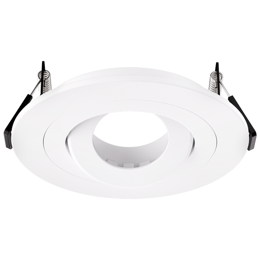 Elco Lighting Pex 4" Canless Round Adjustable Spot, Diecast, All Black, EKCL4188B