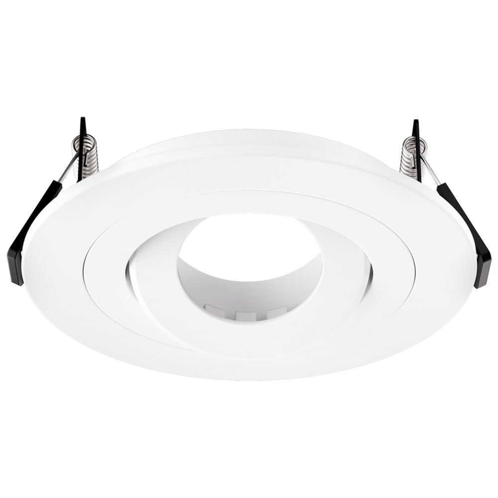 Elco Lighting Pex 4" Canless Round Adjustable Spot, Diecast, All White, EKCL4188W