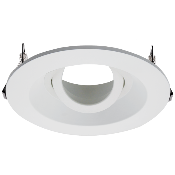 Elco Lighting Unique 4" Round Adjustable Reflector for Canless Koto Module, All White, EKCL4710W