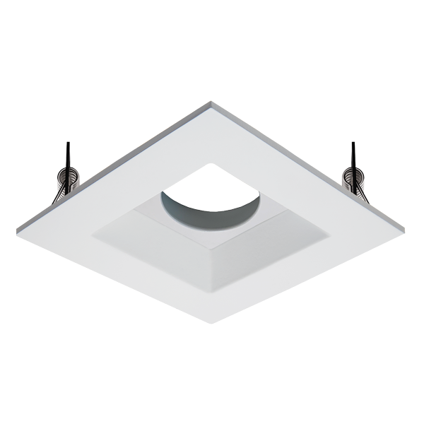 Elco Lighting Unique 4" Square Reflector for Canless Koto Module, All White, EKCL4714W