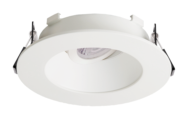 Elco Lighting Flexa 4" Canless Round Adjustable Reflector, 35° Tilt, Black, EKCL4721BB