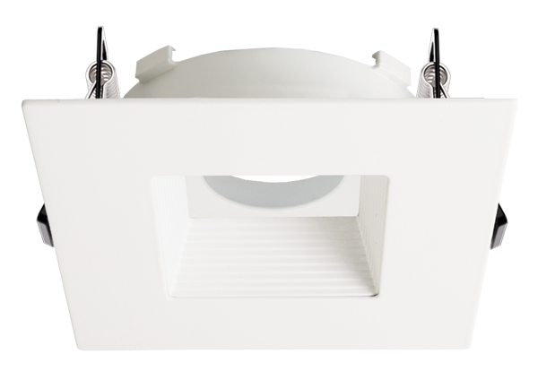 Elco Lighting Flexa 4" Square Baffle for Canless Koto Module, White, Wet Location Rated, EKCL4743WW