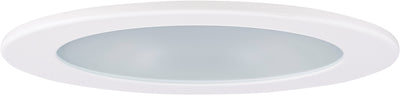 Elco Lighting 4" Adjustable Shower Trim, Clear Reflector, Frosted Lens, White, EL1412W
