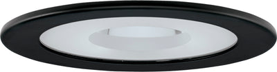 Elco Lighting 4" Shower Trim, Clear Reflector, Frosted Glass Pinhole, White, EL1415W