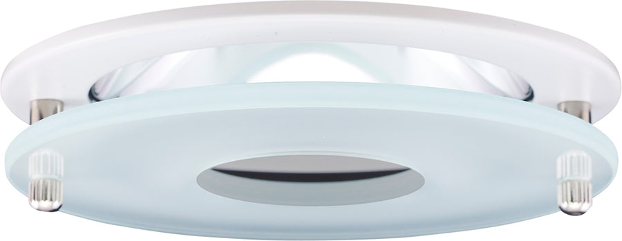 Elco Lighting 4" White Reflector with Suspended Frosted Glass Trim, MR16, EL1426W