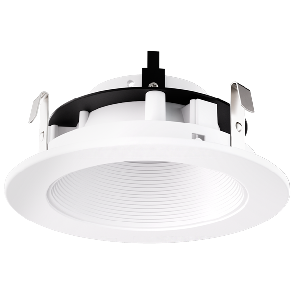 Elco Lighting 4" Adjustable Phenolic Step Baffle Trim, Black, EL1493B