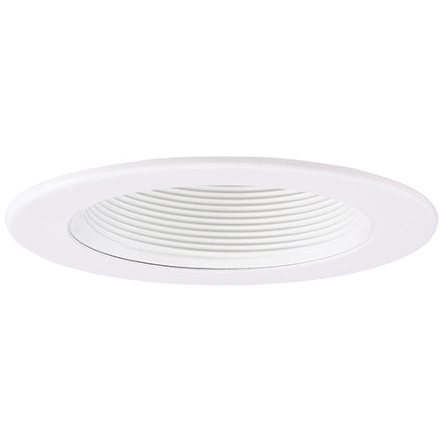 Elco Lighting 4 In. Adjustable Phenolic Deep Step Baffle Trim, White, EL1494W