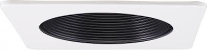 Elco Lighting 3" Square on Round Phenolic Baffle Trim, MR16/GU10/PSA37, Bronze, EL2393BB