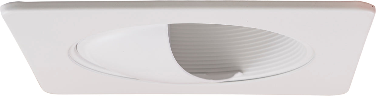 Elco Lighting 3" Die-Cast Square Wall Wash Baffle Trim, 0°-30° Tilt, White, EL2395W