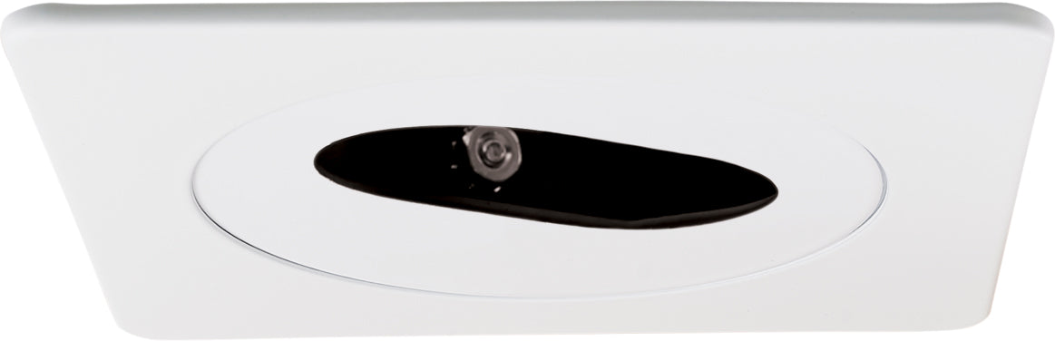 Elco Lighting 4" Square Adjustable Slot Rotatable Aperture Trim, MR16, White, EL2420W