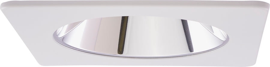 Elco Lighting 4" Square Specular Reflector Recessed Trim, Chrome, EL2421C
